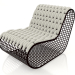 3d model Club chair (Black) - preview