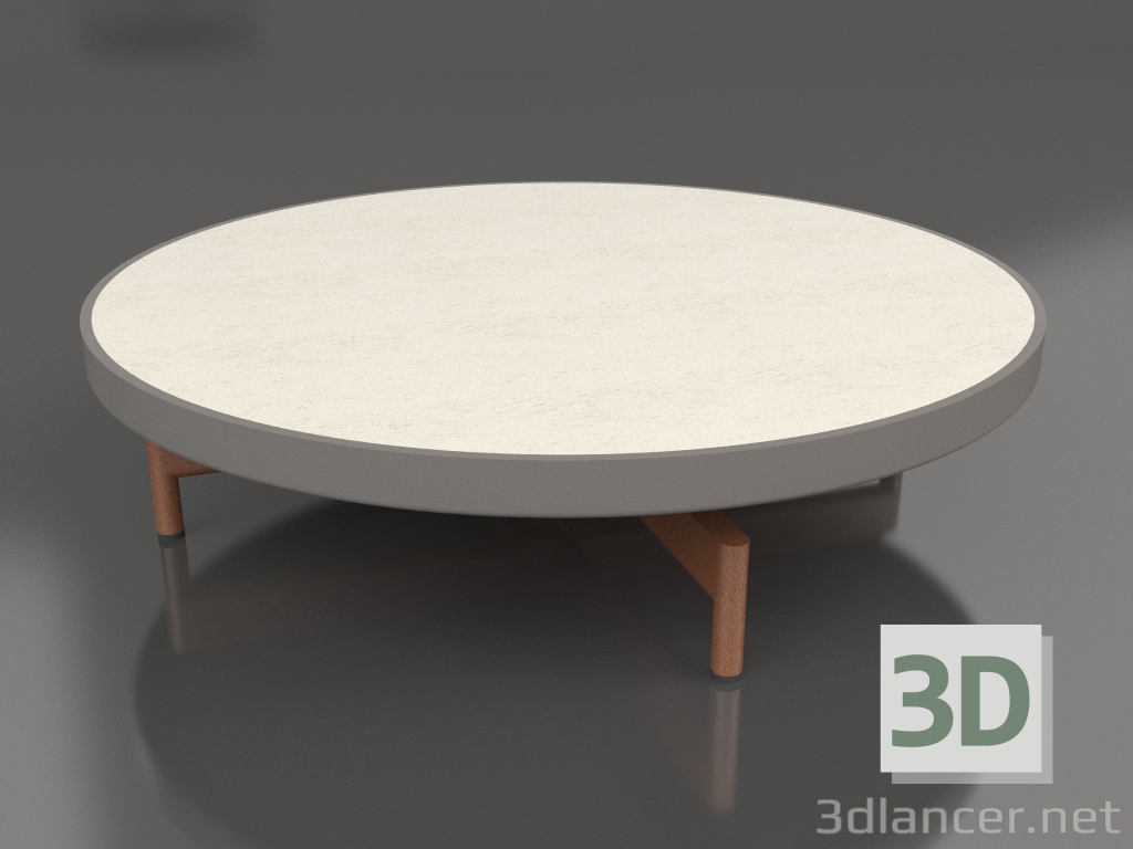 3d model Mesa de centro redonda Ø90x22 (Gris cuarzo, DEKTON Danae) - vista previa