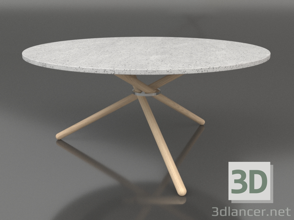 3D Modell Edda Couchtisch (Heller Beton, Helle Eiche) - Vorschau