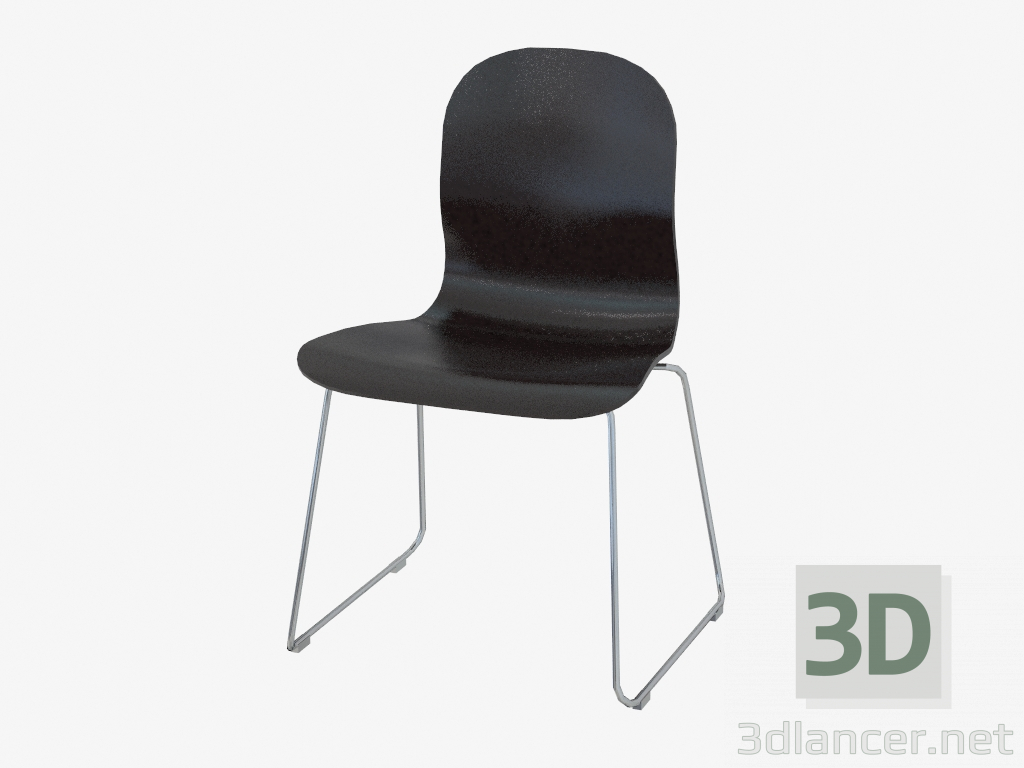 3d model Stackable black chair - preview