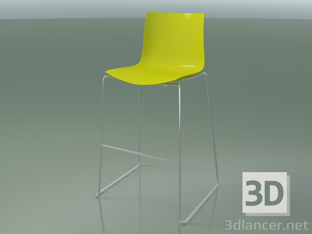 3d model Taburete de bar 0471 (en un trineo, polipropileno PO00118) - vista previa