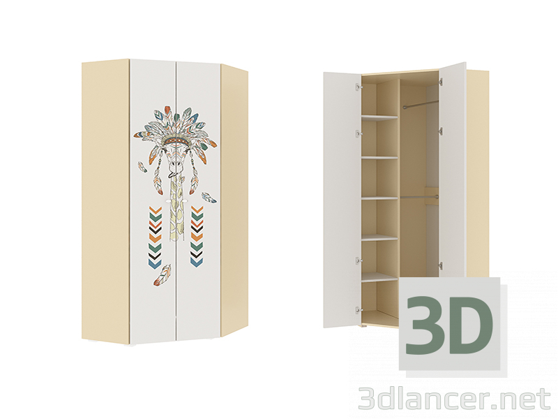 3d model Corner wardrobe "Indians" - preview