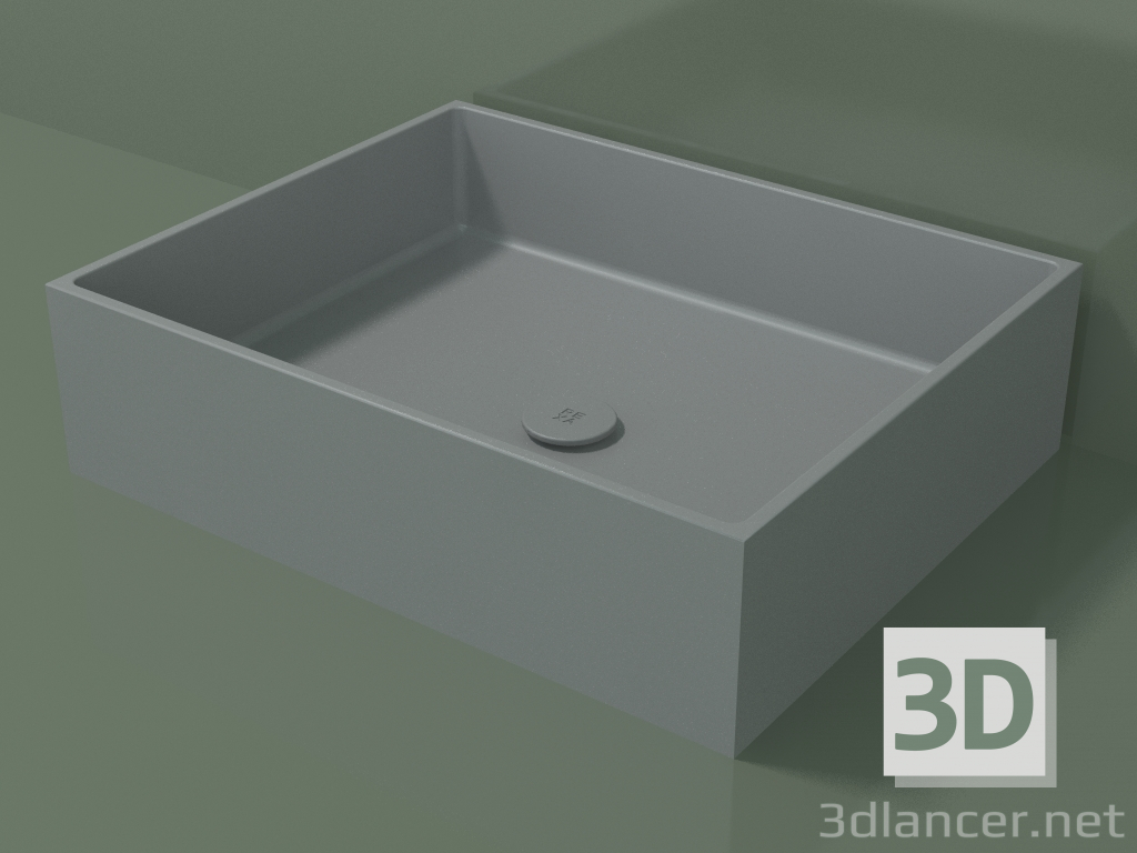 modello 3D Lavabo da appoggio (01UN31301, Silver Grey C35, L 60, P 48, H 16 cm) - anteprima