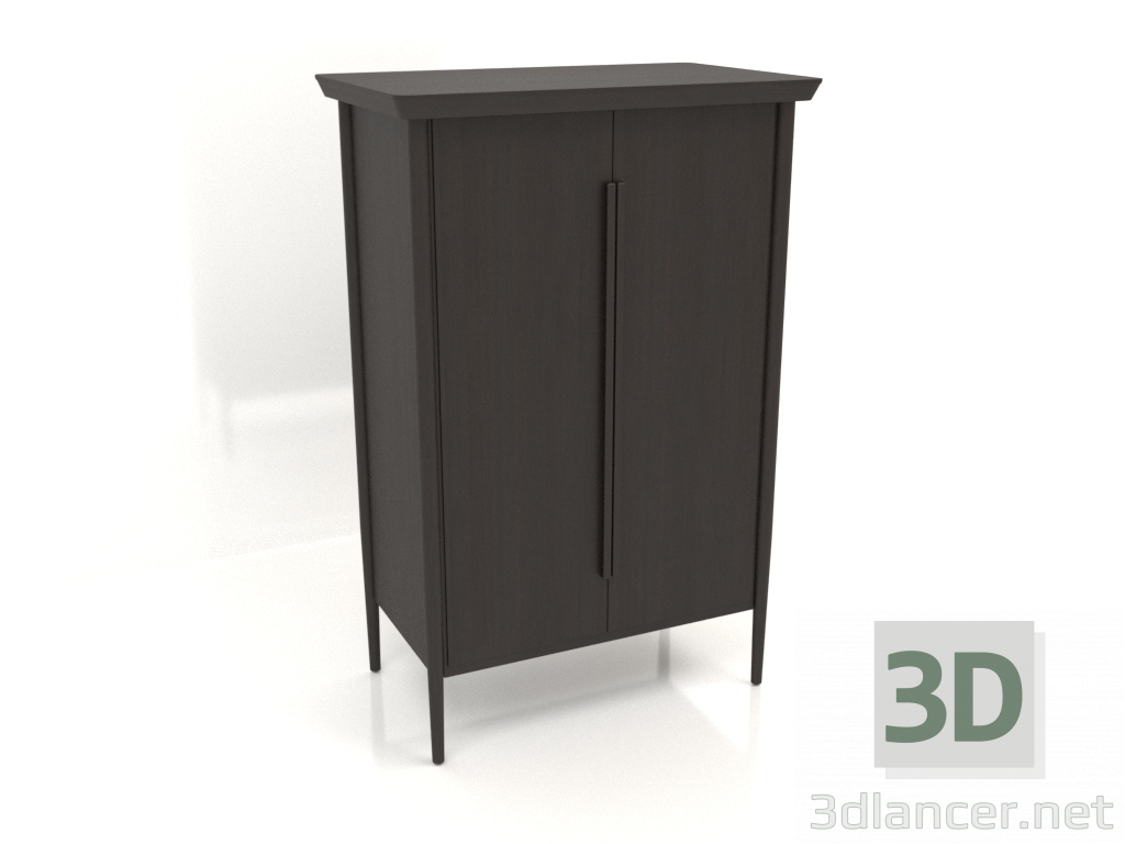 3d модель Шкаф МС 04 (914х565х1400, wood brown dark) – превью