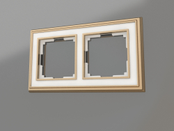 Frame for 2 posts Palacio (gold-white)