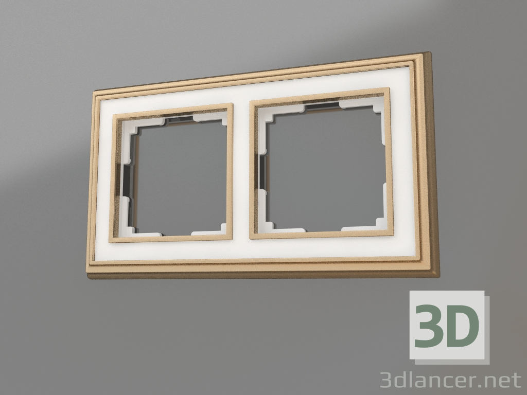 3d model Marco para 2 postes Palacio (oro-blanco) - vista previa