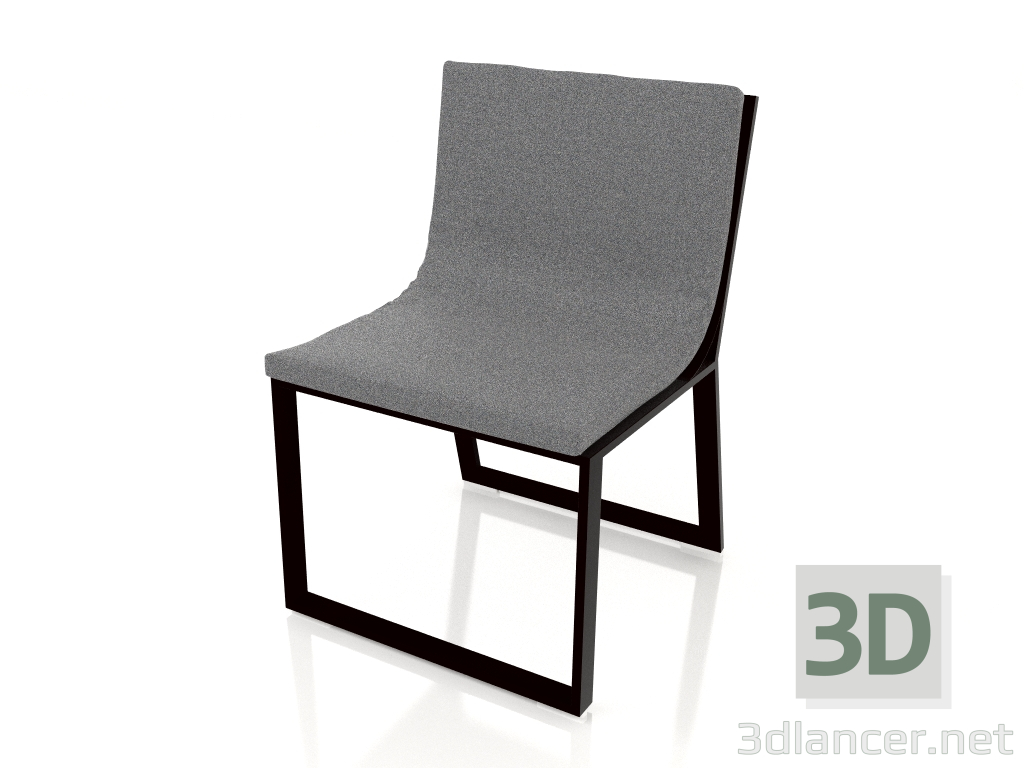 modèle 3D Chaise de salle à manger (Noir) - preview