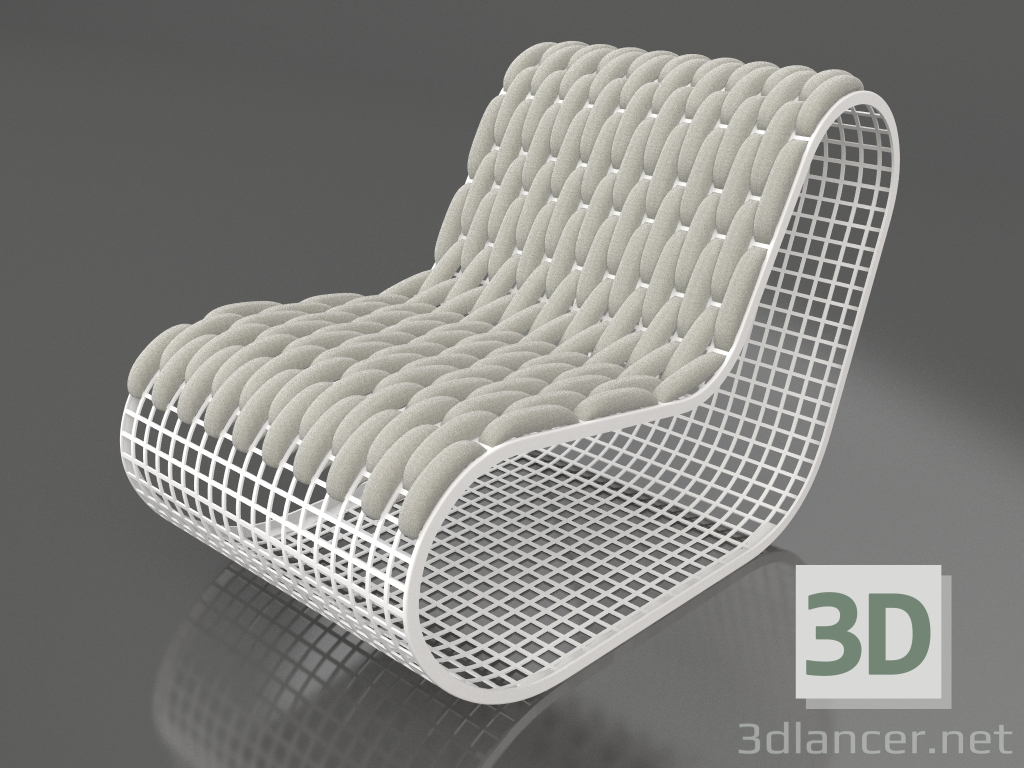 3d model Sillón club (blanco) - vista previa