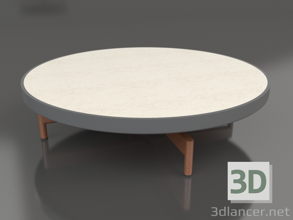 3D Modell Runder Couchtisch Ø90x22 (Anthrazit, DEKTON Danae) - Vorschau