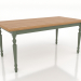 3d model Dining table 1600x800 mm (green, natural oak) - preview