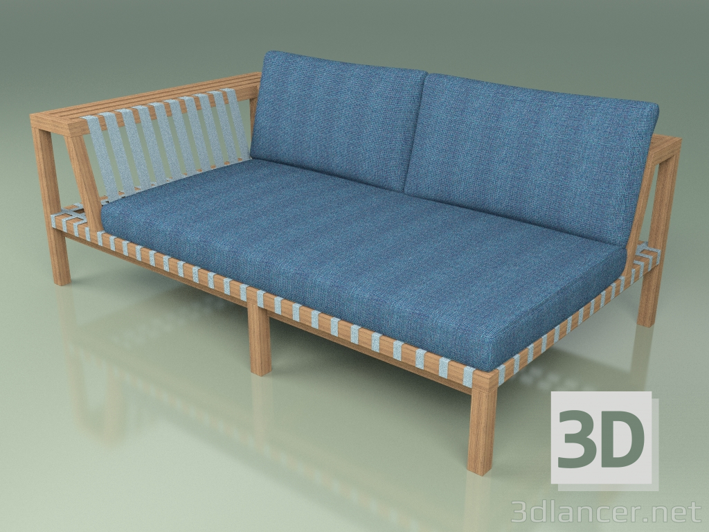 3D Modell Sofa (rechtes Modul) 121 - Vorschau