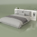 3d model Cama con organizadores 1600 x 2000 (10321) - vista previa