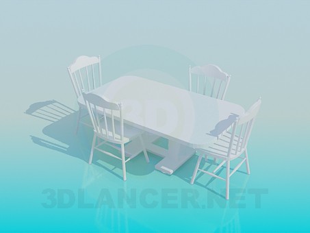 3d model Mesa de comedor - vista previa