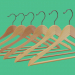 3d wooden hangers model buy - render