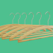 3d wooden hangers model buy - render