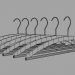 3d wooden hangers model buy - render