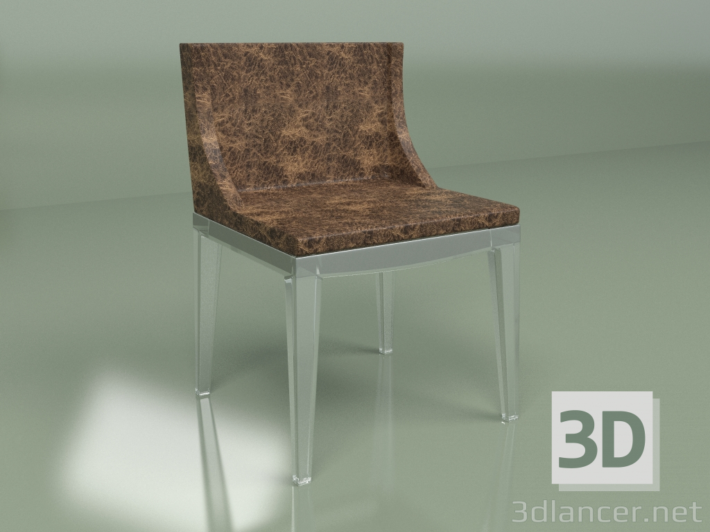 3d model Silla Mademoiselle (marrón, transparente) - vista previa