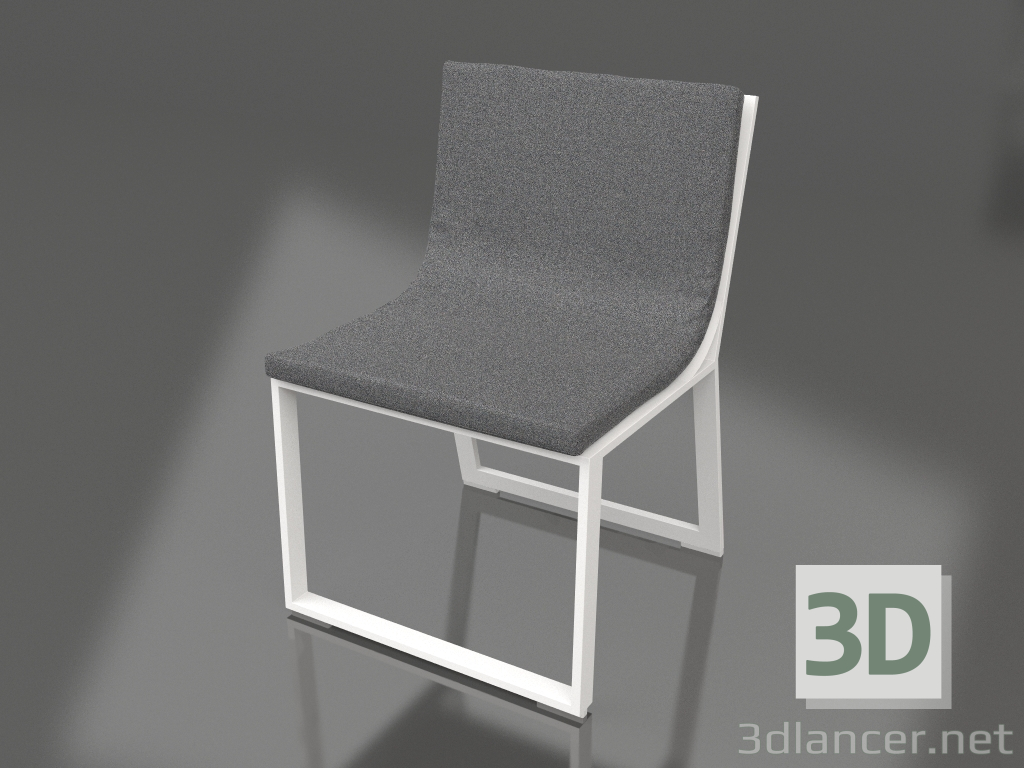 modèle 3D Chaise de salle à manger (Blanc) - preview