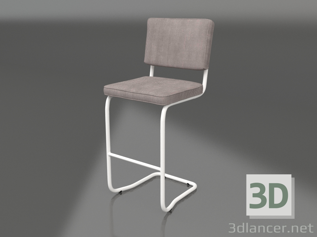 modèle 3D Tabouret de bar Ridge Rib Kink (Gris froid) - preview