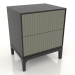 3d model Bedside table FARGO 2 drawers with milled facades (olive, black oak, option 4) - preview