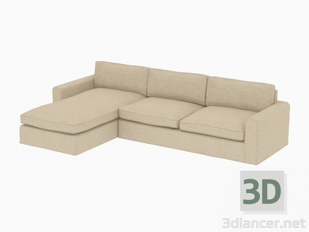 modello 3D Divano ad angolo modulare SECTIONAL SUPPLEMENTATO - anteprima