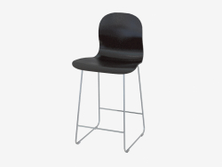 Chair stackable bar black Tate