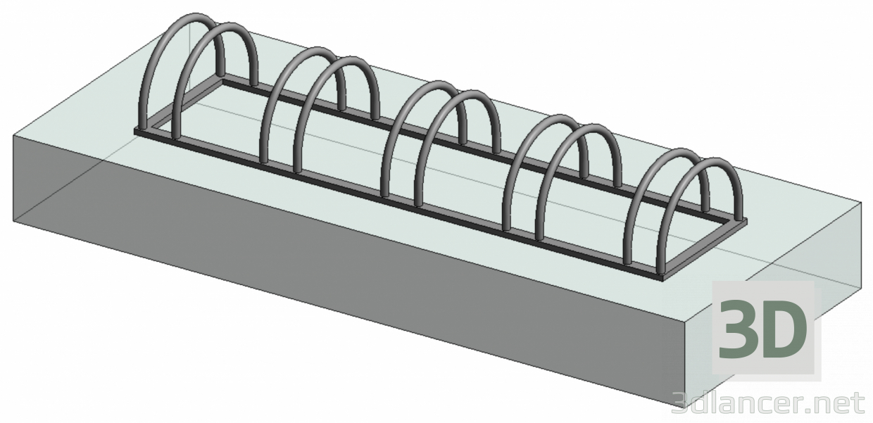 3d модель велопарковка – превью