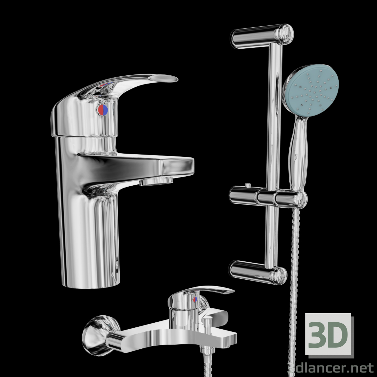 3d Grohe baucurve модель купить - ракурс