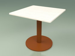 Tabella 001 (Metallo ruggine, teak colorato bianco resistente agli agenti atmosferici)