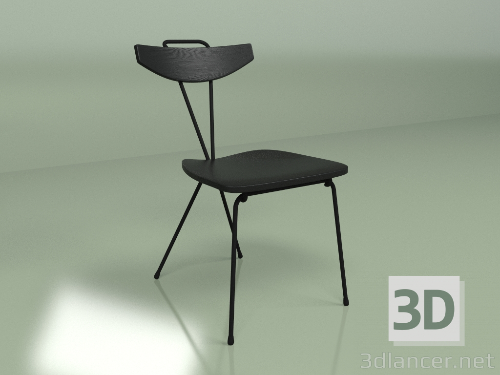 3d model Silla Eero (negra) - vista previa