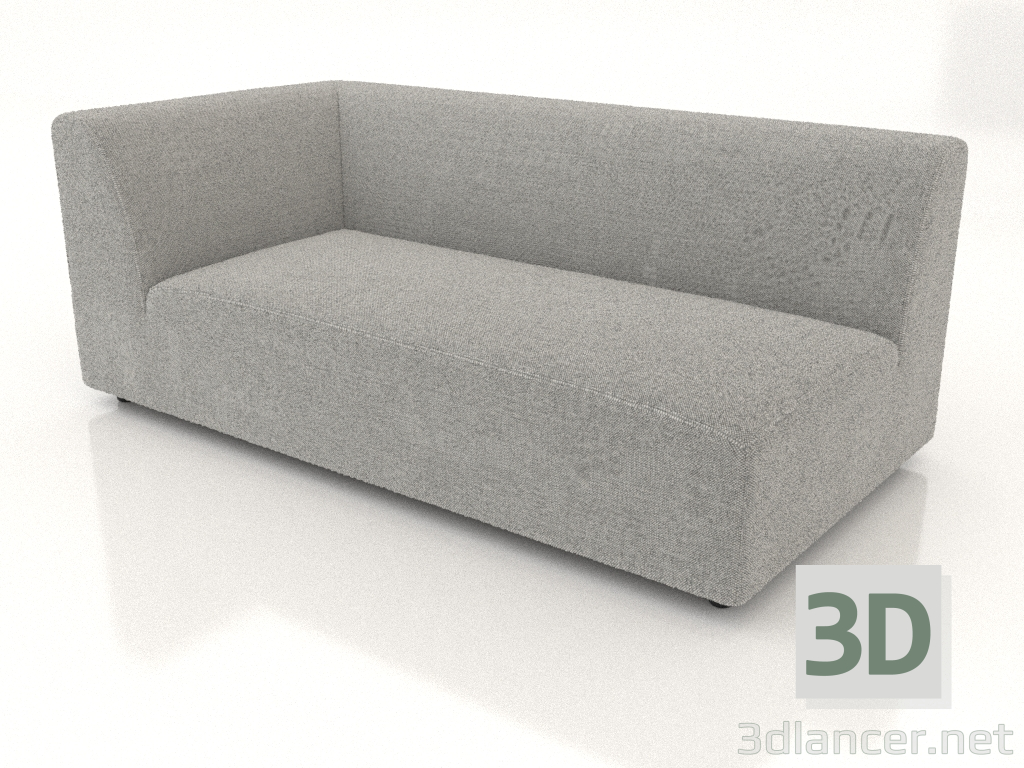 3d model Corner sofa module (L) 173 extended left - preview