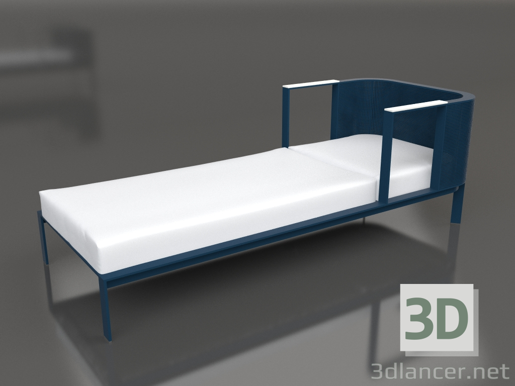 3d model Chaise longue (Grey blue) - preview