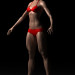 Chica físicoculturista 3D modelo Compro - render