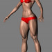 Chica físicoculturista 3D modelo Compro - render