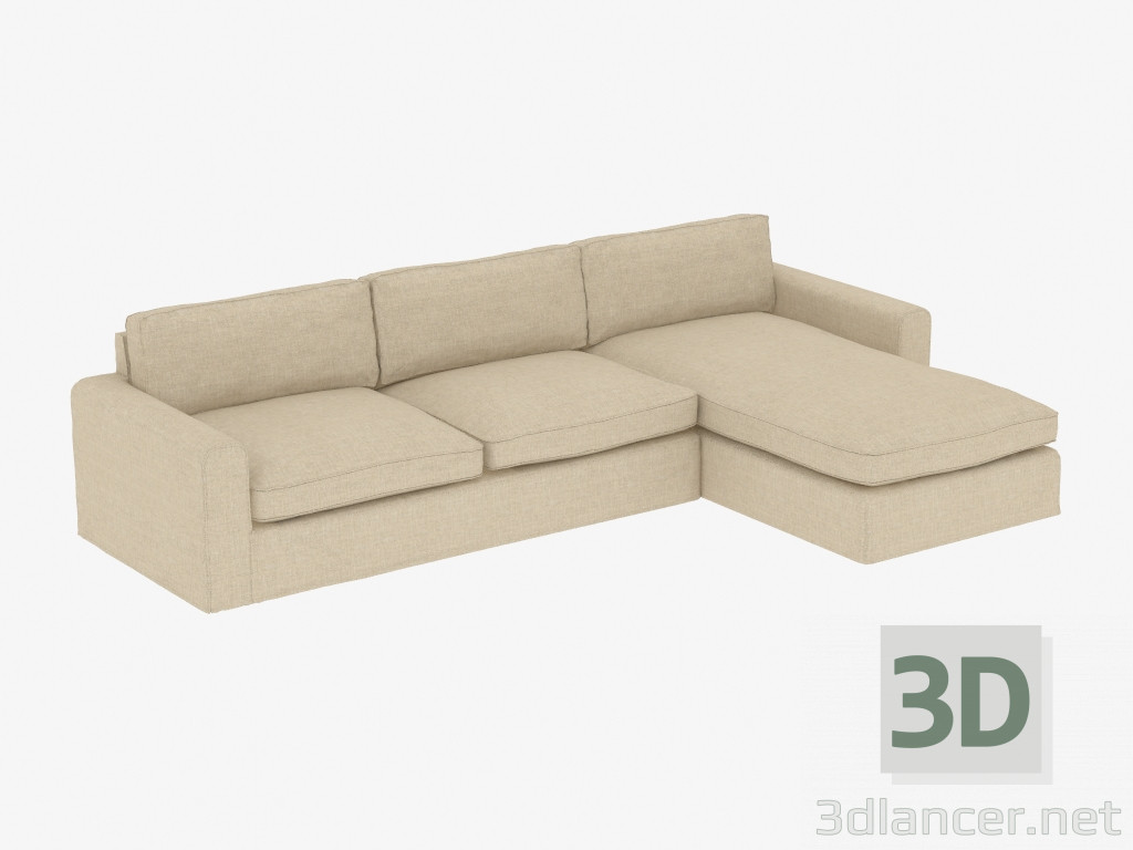 3d model Modular Corner Sofa UPHOLSTERED SECTIONAL RAF - preview