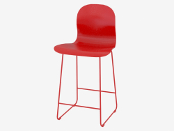 Silla apilable rojo Tate