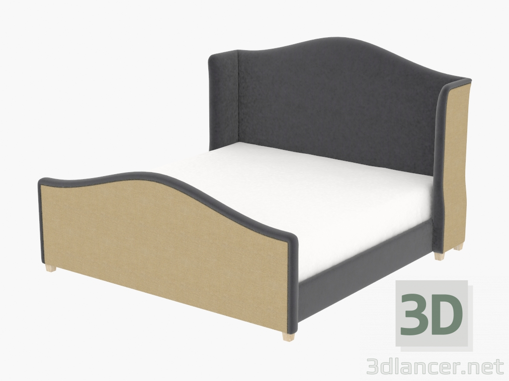 3d model Cama doble ATHENA KING SIZE (5009K terciopelo) - vista previa