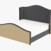 Modelo 3d cama de casal ATHENA KING SIZE (5009K Velvet) - preview