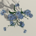 Modelo 3d Flores roxas - preview