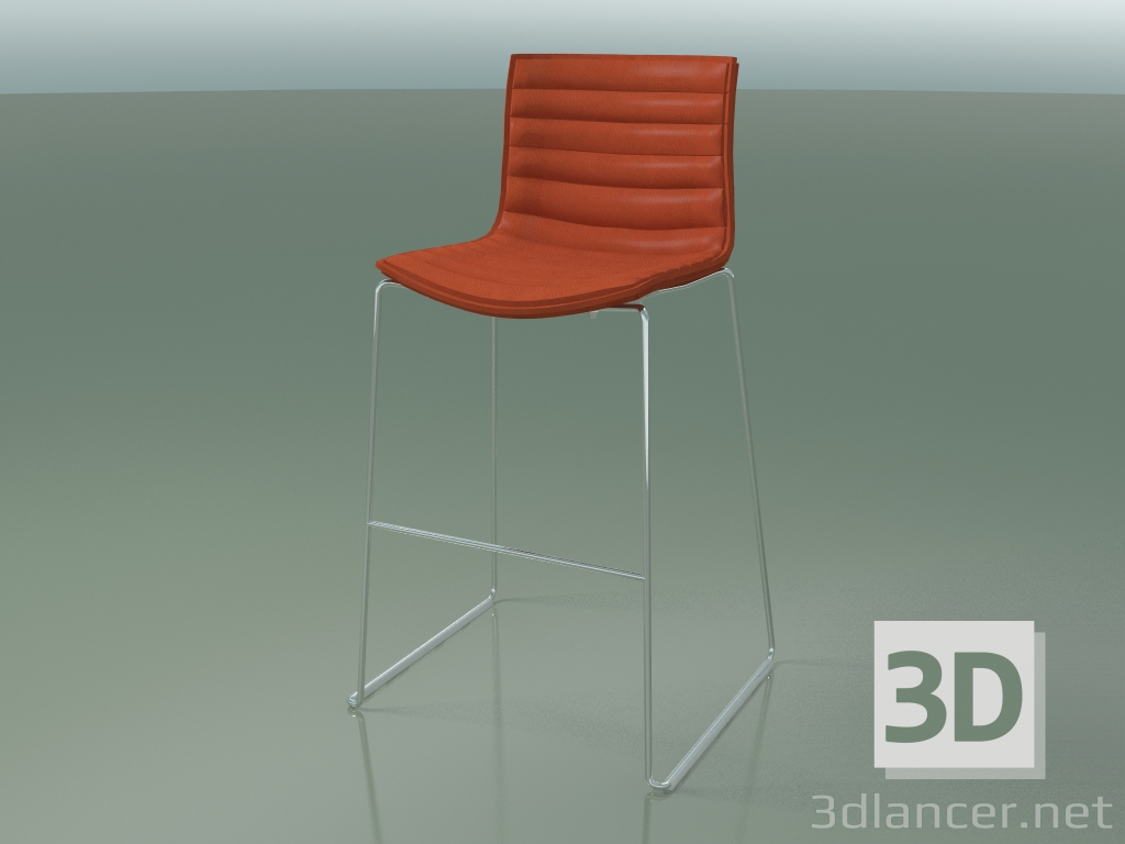 3d model Silla de bar 0321 (en un tobogán, con tapicería de cuero extraíble con rayas) - vista previa