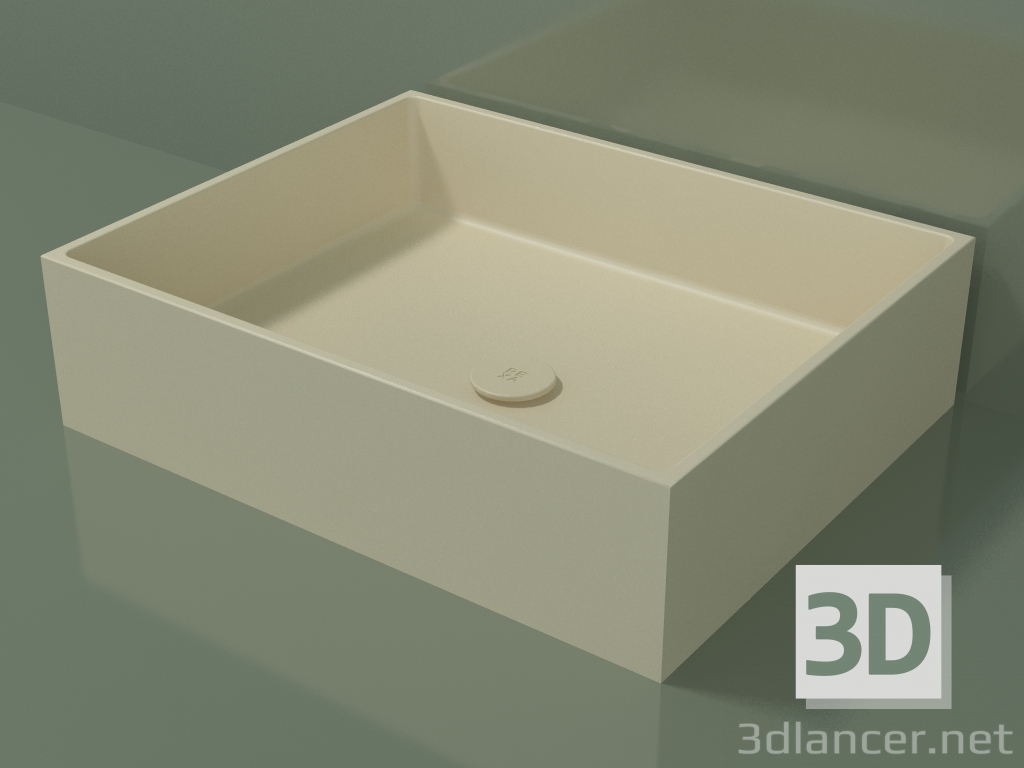 3d model Lavabo sobre encimera (01UN31301, Bone C39, L 60, P 48, H 16 cm) - vista previa