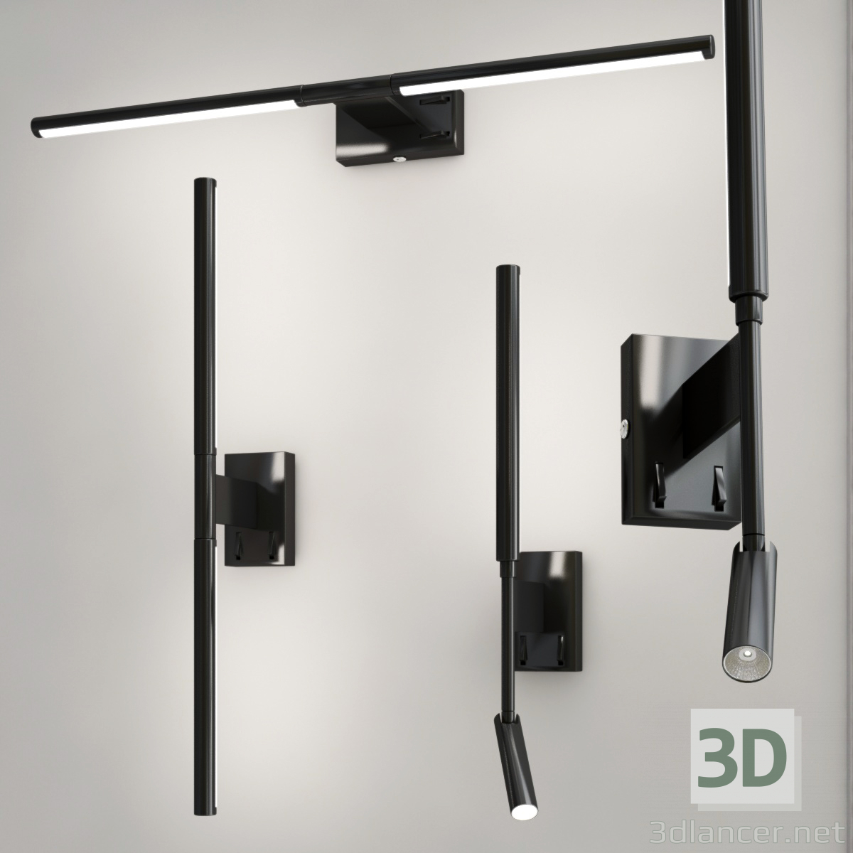 3d ST-Luce Wall lamp collection model buy - render