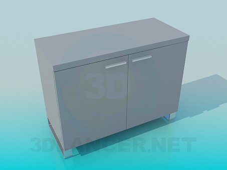 3d model De pie con puertas - vista previa