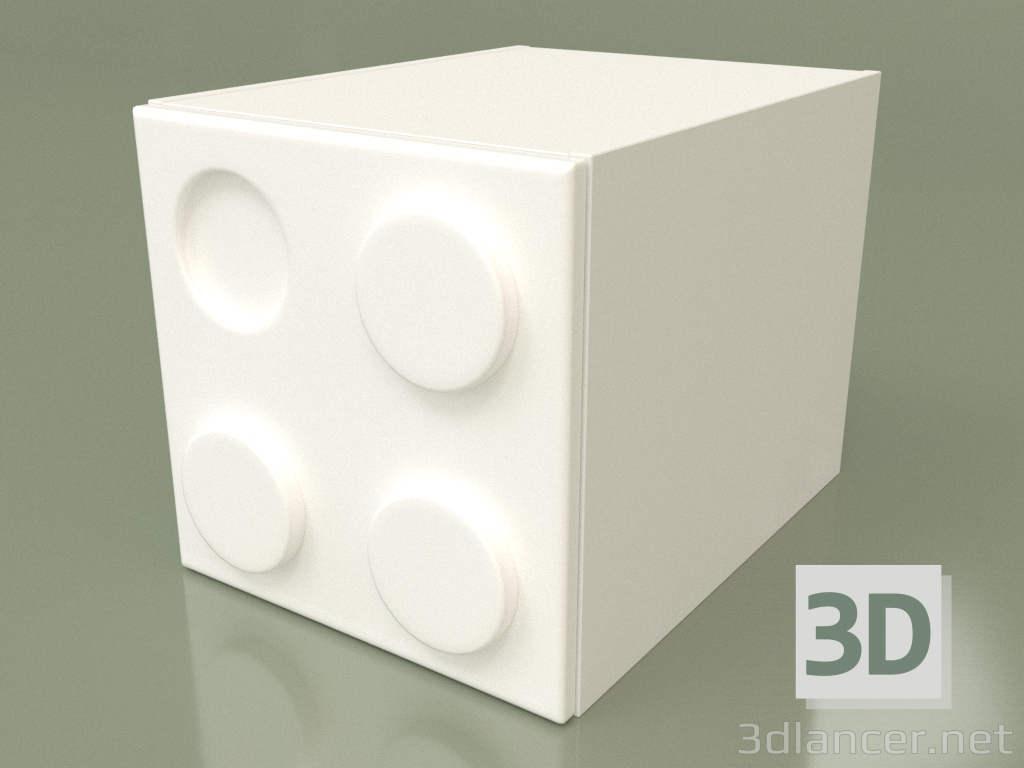 3d model Children's wardrobe-cube (White) - preview