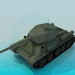 3d model T-34-85 - vista previa