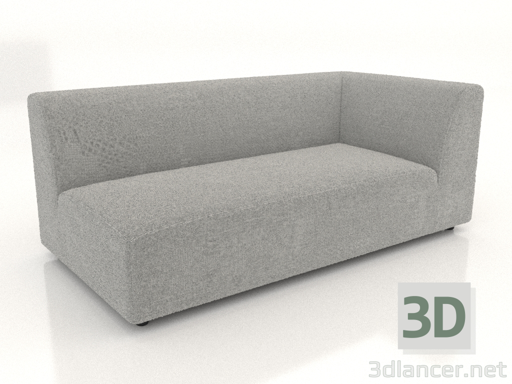 3d model Módulo sofá esquinero (L) 173 extendido derecha - vista previa