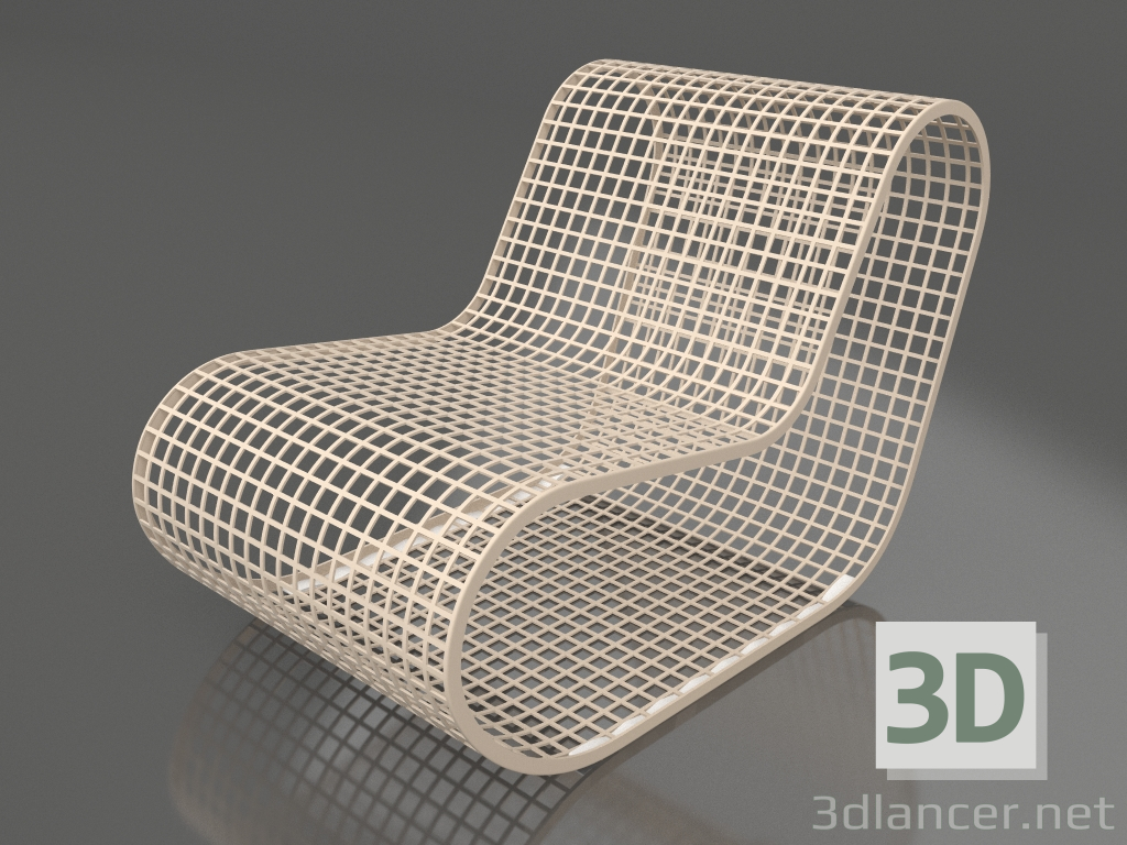 modèle 3D Fauteuil club sans corde (Sable) - preview