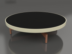 Table basse ronde Ø90x22 (Or, DEKTON Domoos)