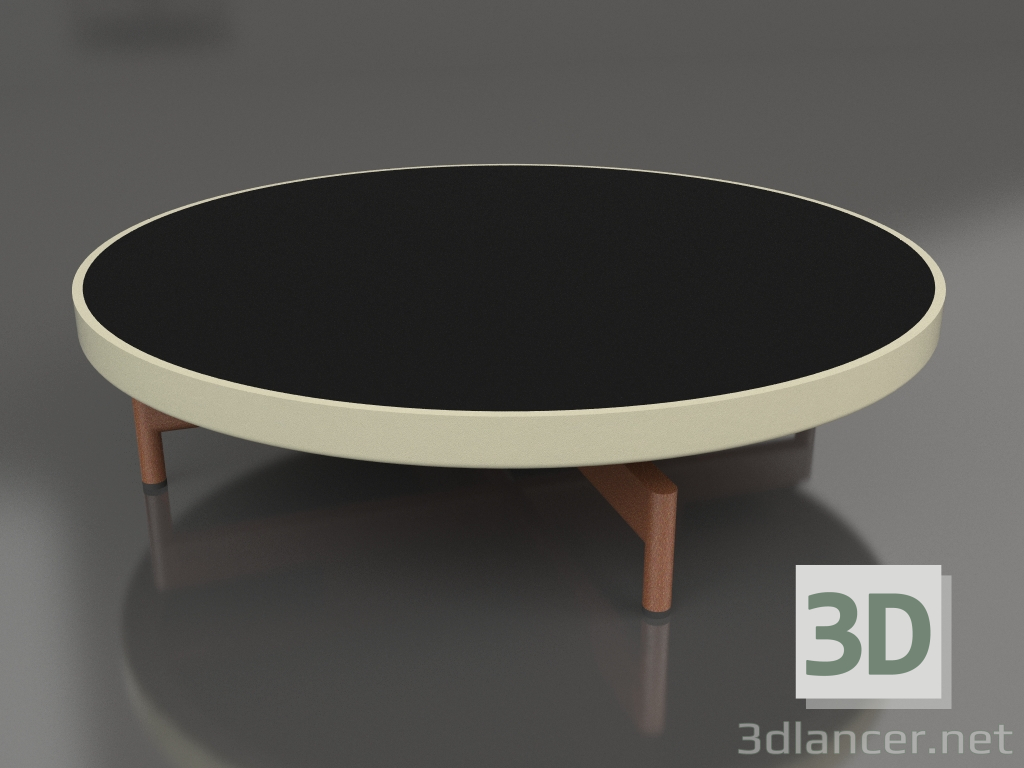 3D Modell Runder Couchtisch Ø90x22 (Gold, DEKTON Domoos) - Vorschau