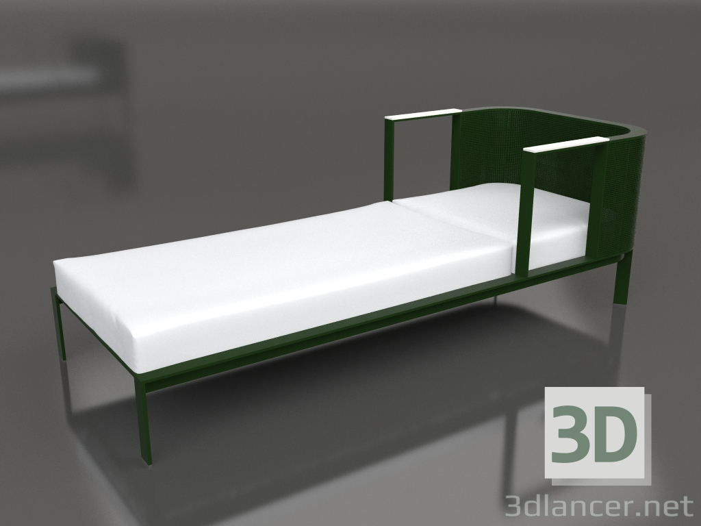 3D Modell Liegestuhl (Flaschengrün) - Vorschau